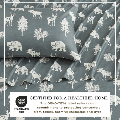 Lodge Print Microfiber Sheet Set – Mountain Ridge Collection – view 17