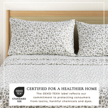 Brushed Microfiber Printed Sheet Set – Baylor Collection – view 65