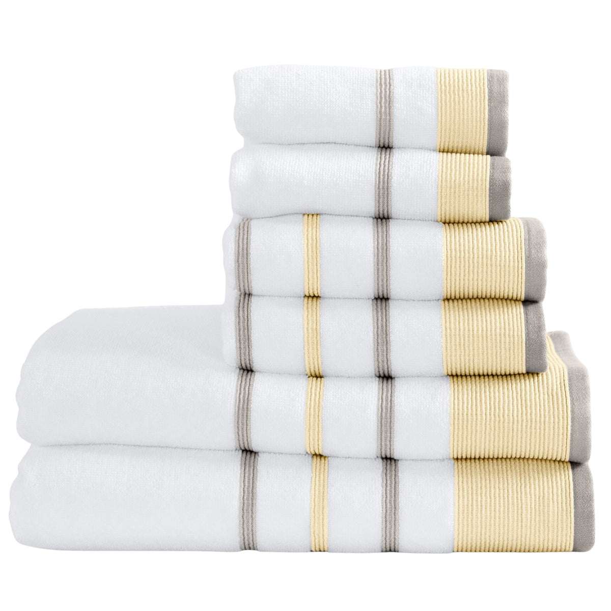 Decorative Cotton Stripe Bath Towel Set – Noelle Collection – view 73