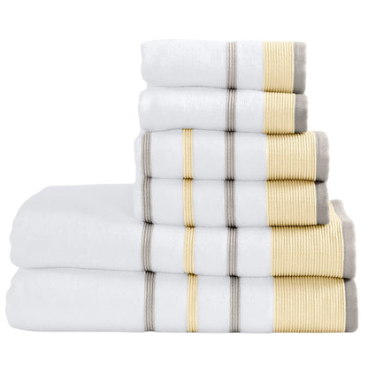 Decorative Cotton Stripe Bath Towel Set – Noelle Collection – view 73