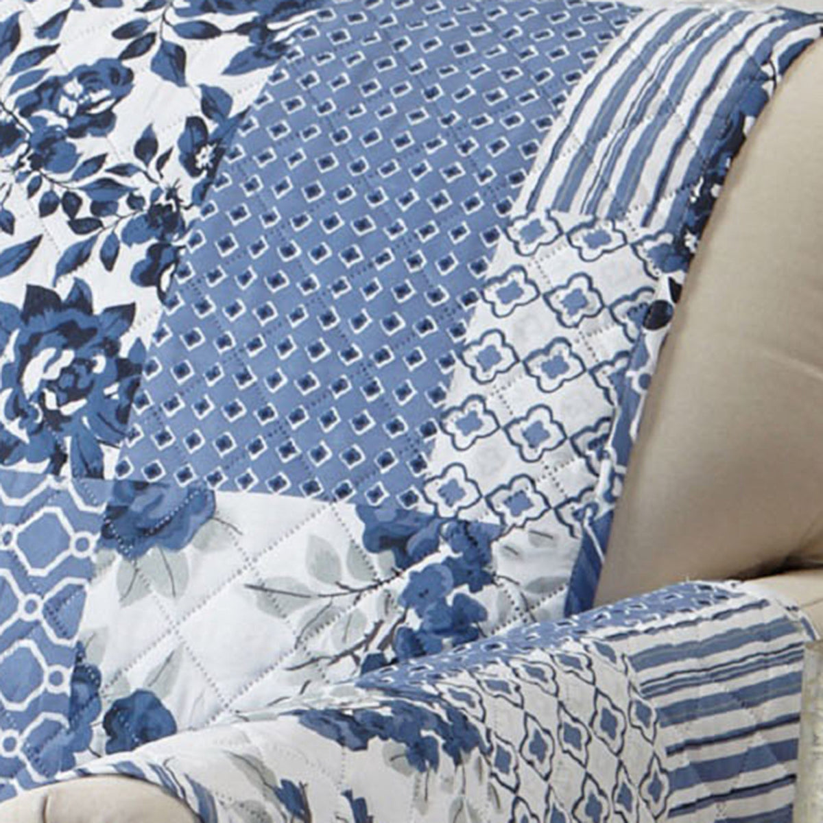 Reversible Patchwork Furniture Protector – Langdon Collection Sofa Cover – view 126