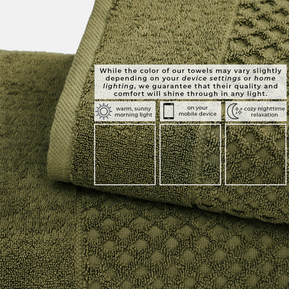 Cotton Diamond Waffle Weave Bath Towel Set – Grayson Collection – view 87