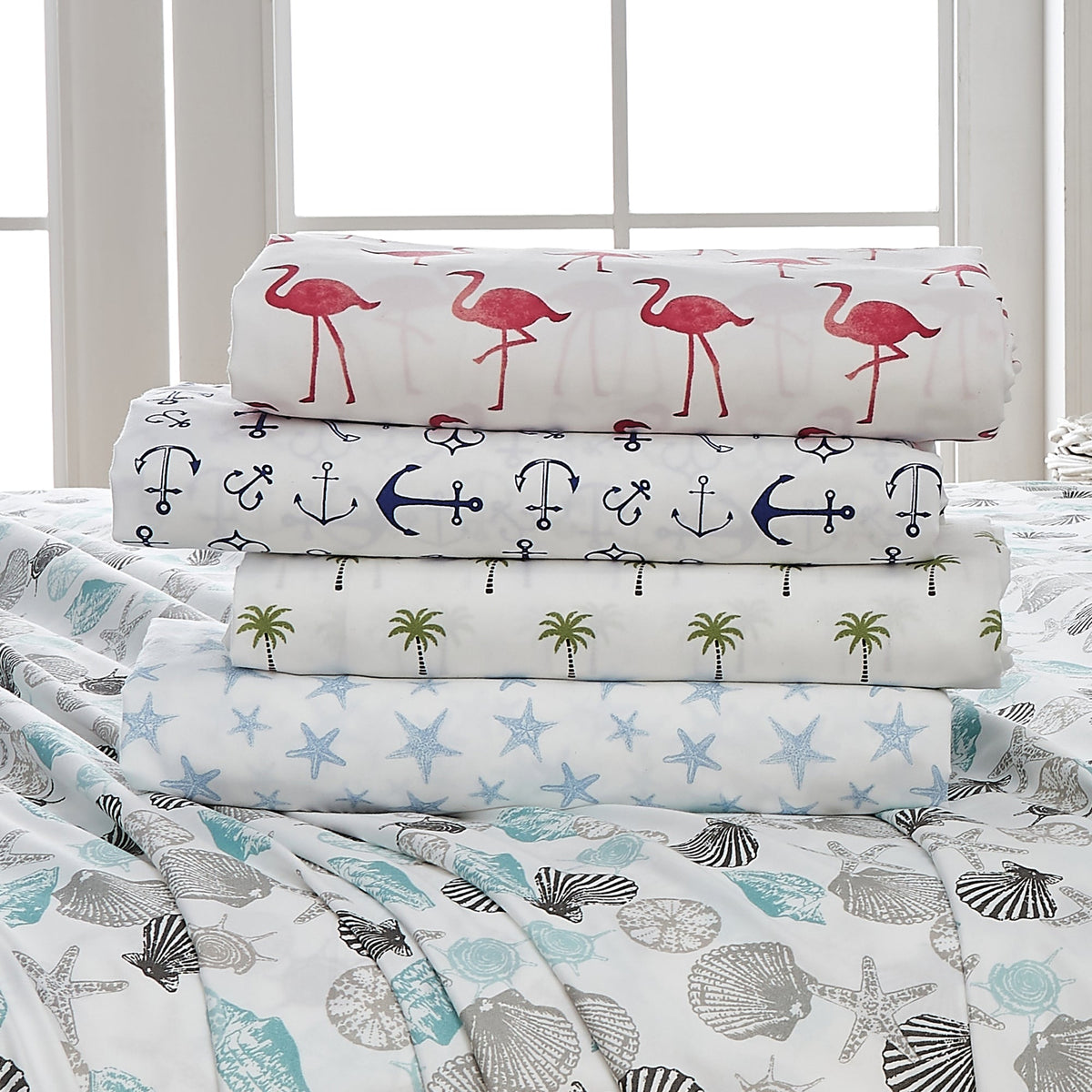Coastal Printed Microfiber Sheet Set – Newport Collection – view 21