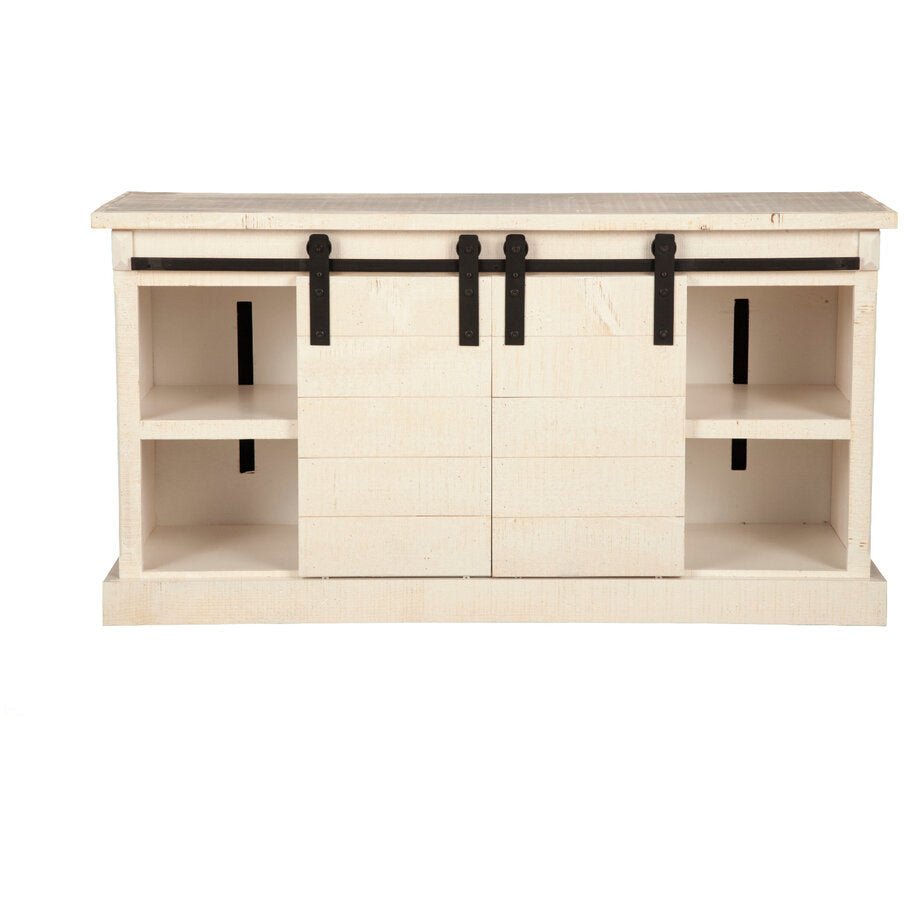 Vintage Barn Door TV Console in Douglas Fir and Pine, White Fir – view 4