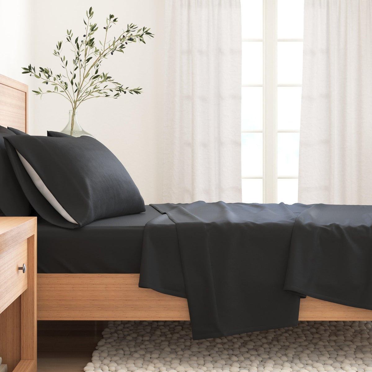 Solid Cotton Flannel Sheet Set – Nordic Collection – view 33