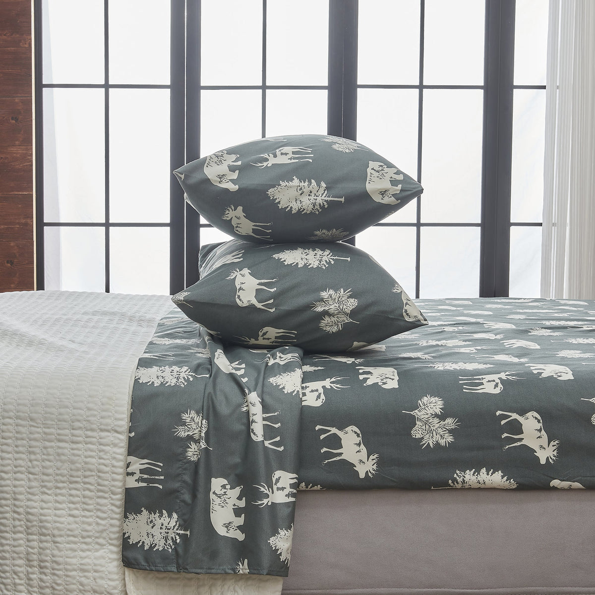 Lodge Print Microfiber Sheet Set – Mountain Ridge Collection – view 20