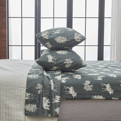 Lodge Print Microfiber Sheet Set – Mountain Ridge Collection – view 20