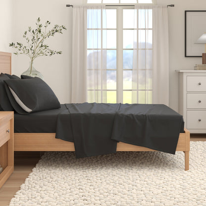Solid Cotton Flannel Sheet Set – Nordic Collection – view 36
