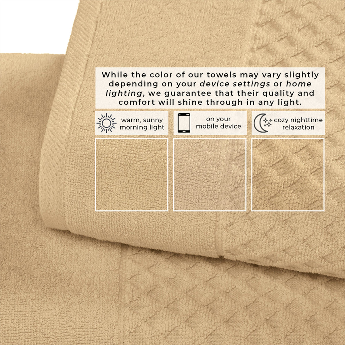 Cotton Diamond Waffle Weave Bath Towel Set – Grayson Collection – view 214