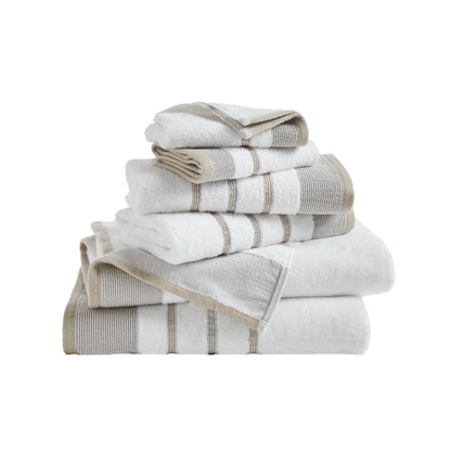 Decorative Cotton Stripe Bath Towel Set – Noelle Collection – view 14