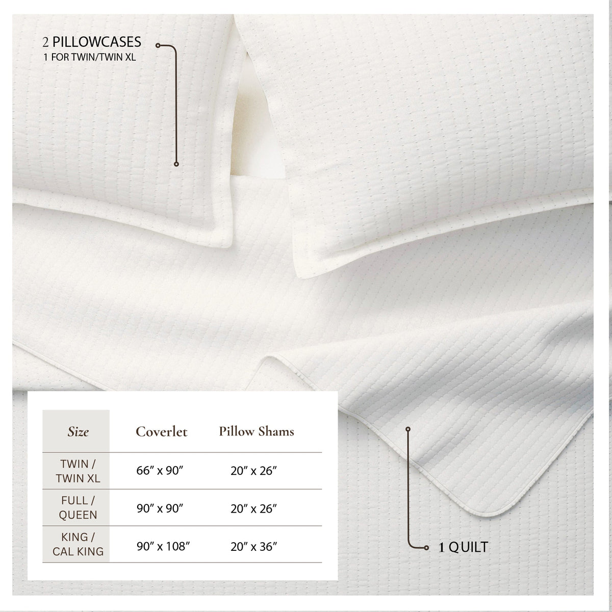 Solid Channel Stitch Quilt Set – Alicia Collection – view 3