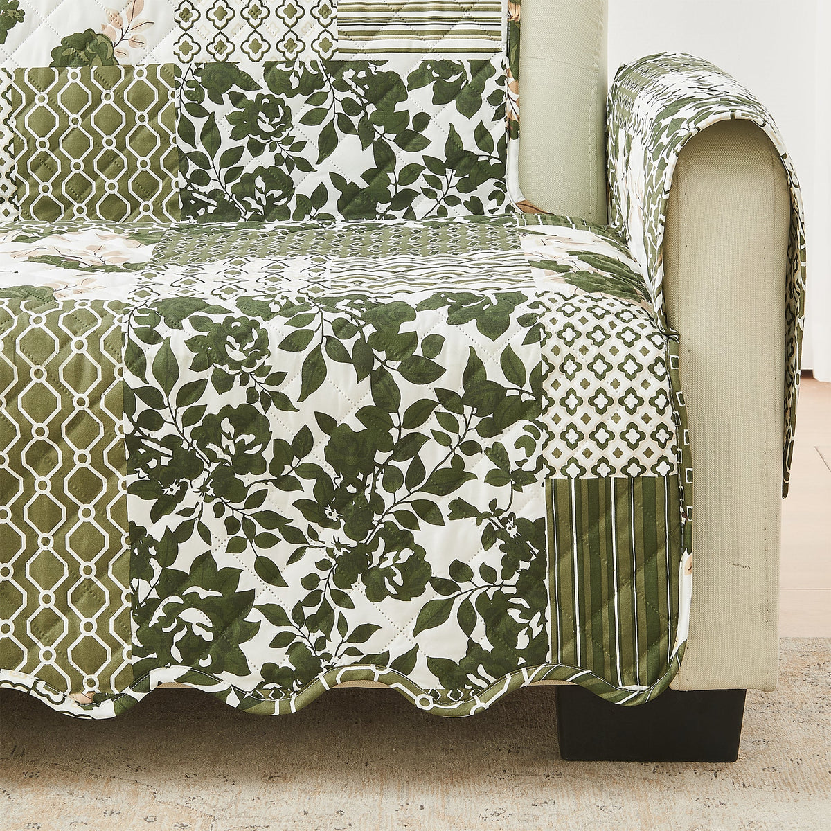 Reversible Patchwork Furniture Protector – Langdon Collection Sofa Cover – view 56
