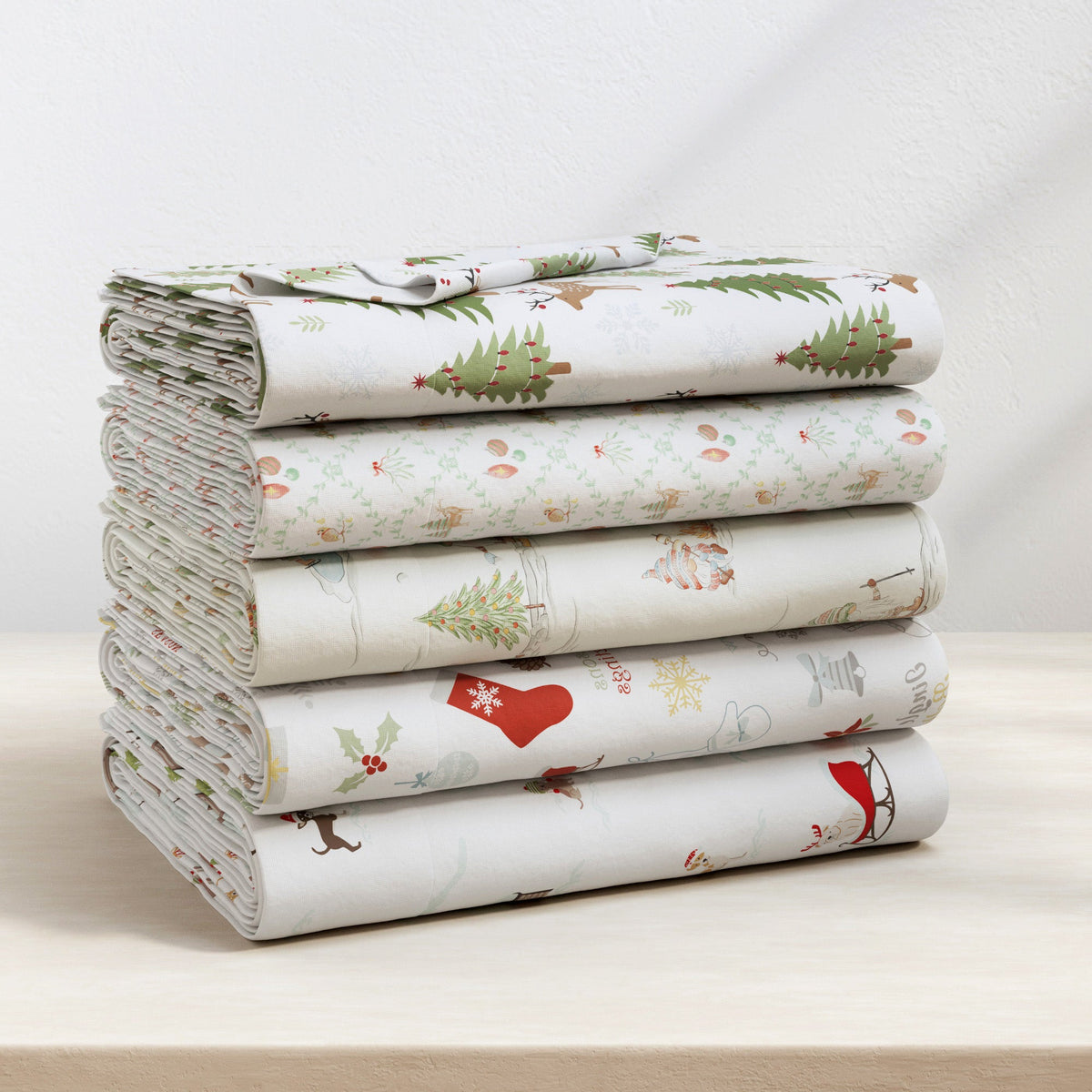 Turkish Cotton Christmas Flannel Sheet Set – Whittaker Collection – view 23