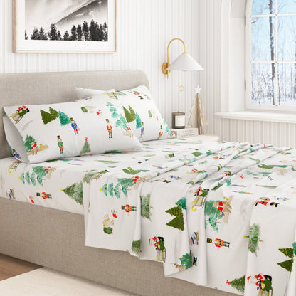 Turkish Cotton Christmas Flannel Sheet Set – Whittaker Collection – view 57