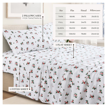 Brushed Microfiber Printed Sheet Set – Baylor Collection – view 47