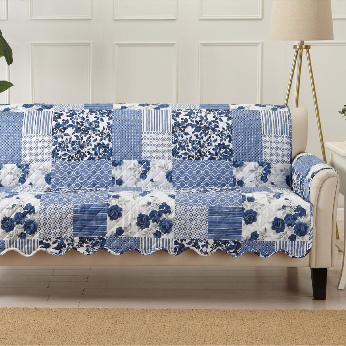 Reversible Patchwork Furniture Protector – Langdon Collection Sofa Cover – view 139