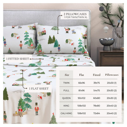 Turkish Cotton Christmas Flannel Sheet Set – Whittaker Collection – view 55