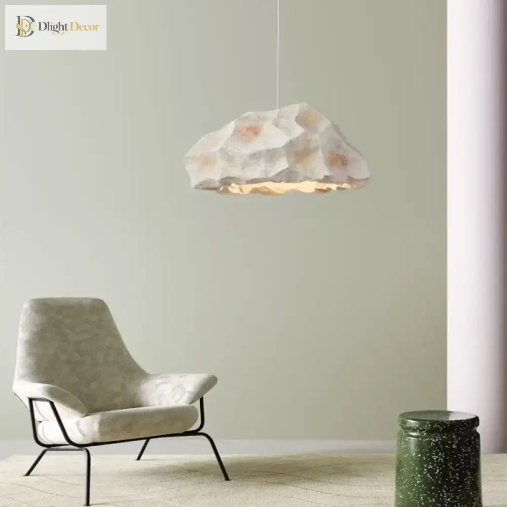 Wabi Minimalist LED Rock Pendant Light for Bedroom – view 4