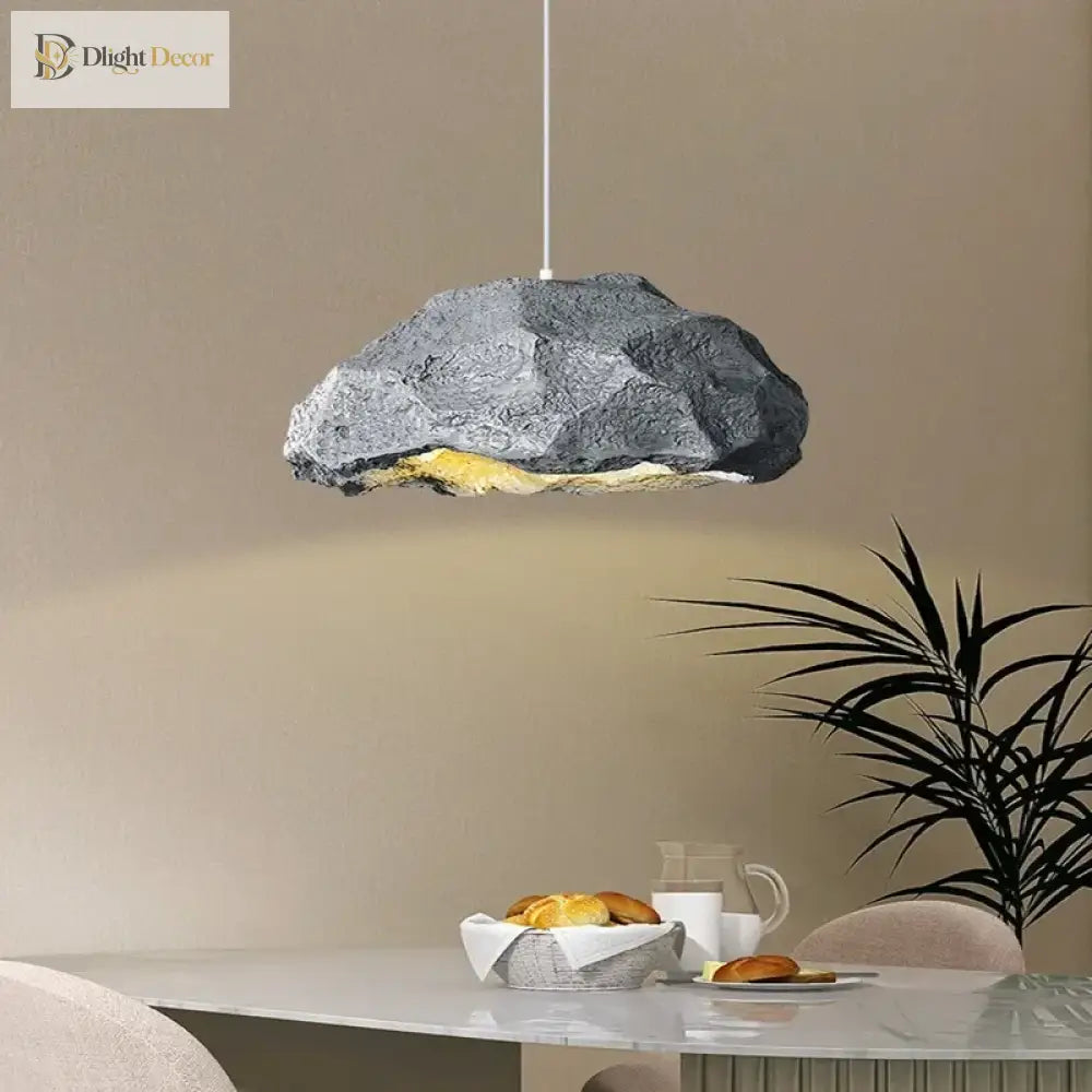 Wabi Minimalist LED Rock Pendant Light for Bedroom – view 3