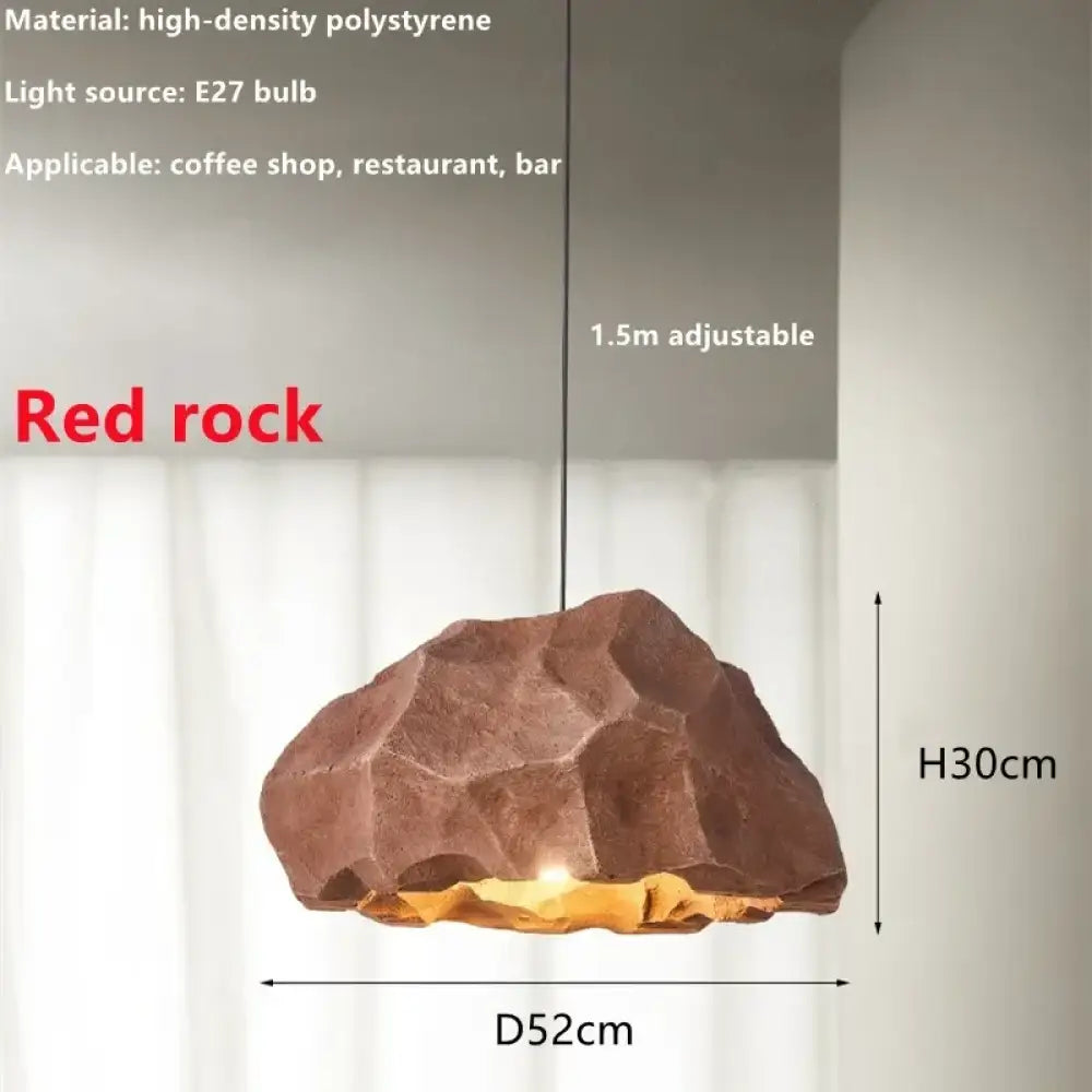 Wabi Minimalist LED Rock Pendant Light for Bedroom – view 10