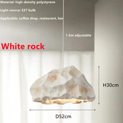 Wabi Minimalist LED Rock Pendant Light for Bedroom – view 9