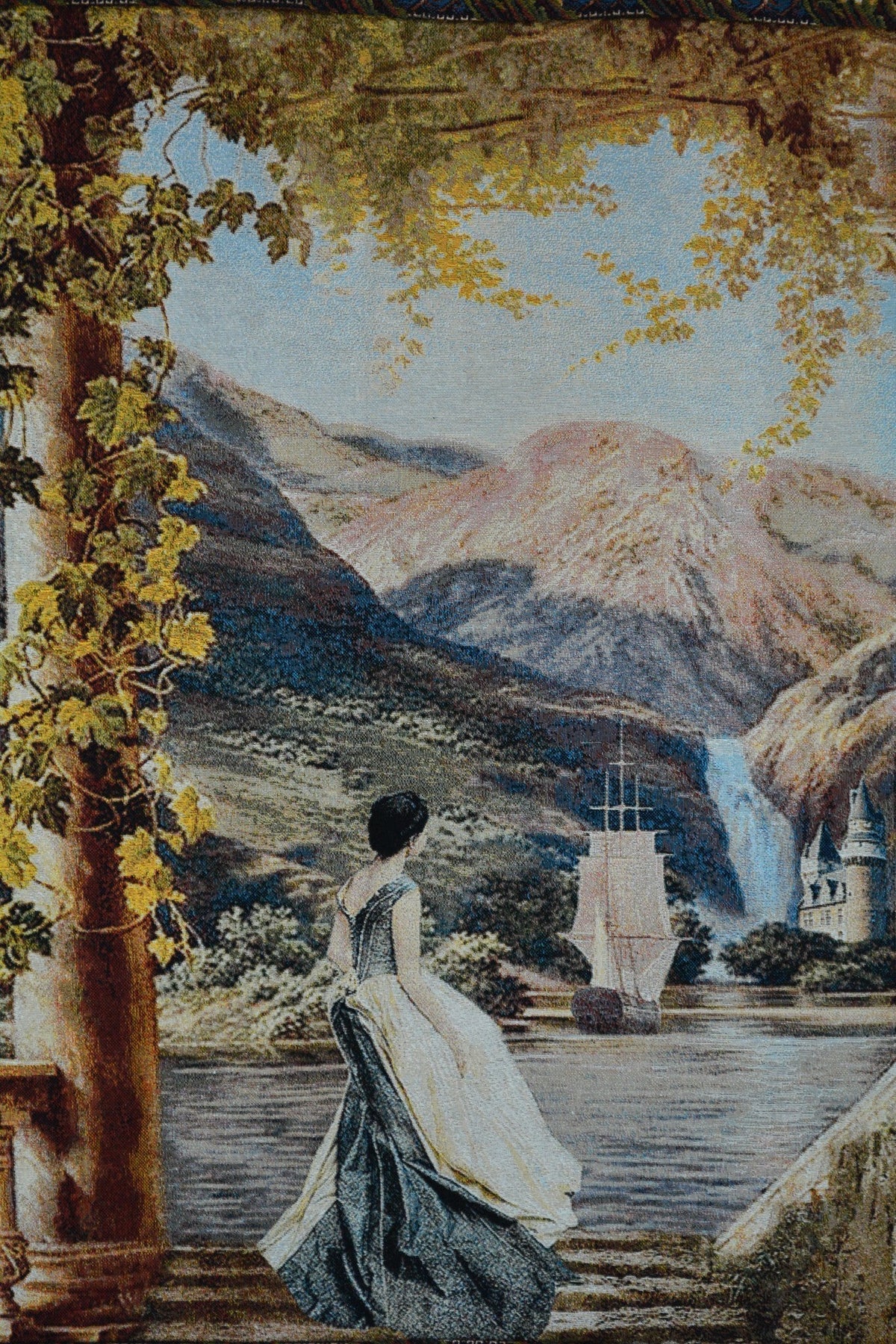 Faraway Longing Coastal Mountain Tapestry Wall Hanging, 28 x 31 – view 4