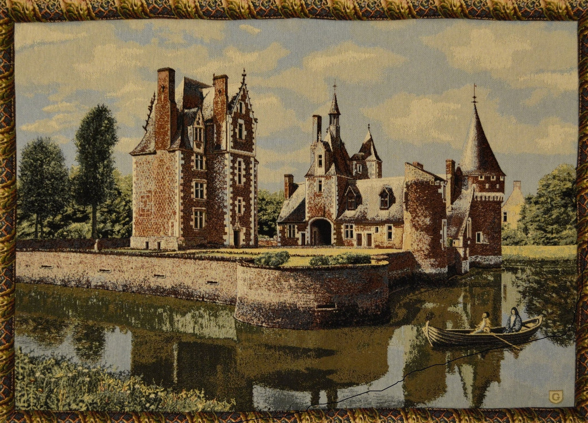 Chateau du Moulin Woven Landscape Tapestry – Summertime Scene – view 6