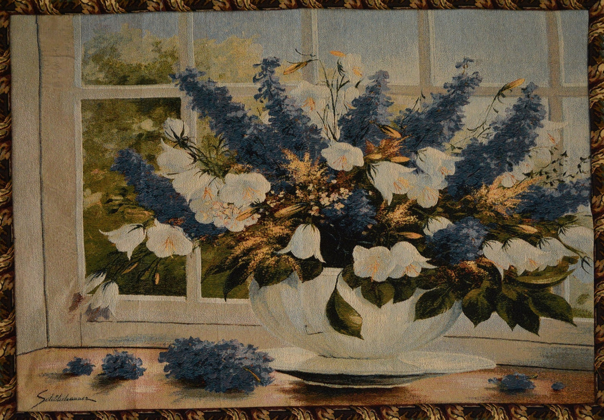 Larkspur Sunlight Radiance Floral Wall Tapestry, Cotton-Polyester Blend – view 6
