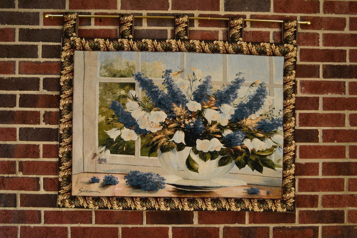 Larkspur Sunlight Radiance Floral Wall Tapestry, Cotton-Polyester Blend – view 7
