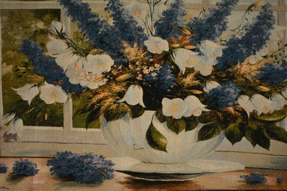 Larkspur Sunlight Radiance Floral Wall Tapestry, Cotton-Polyester Blend – view 5