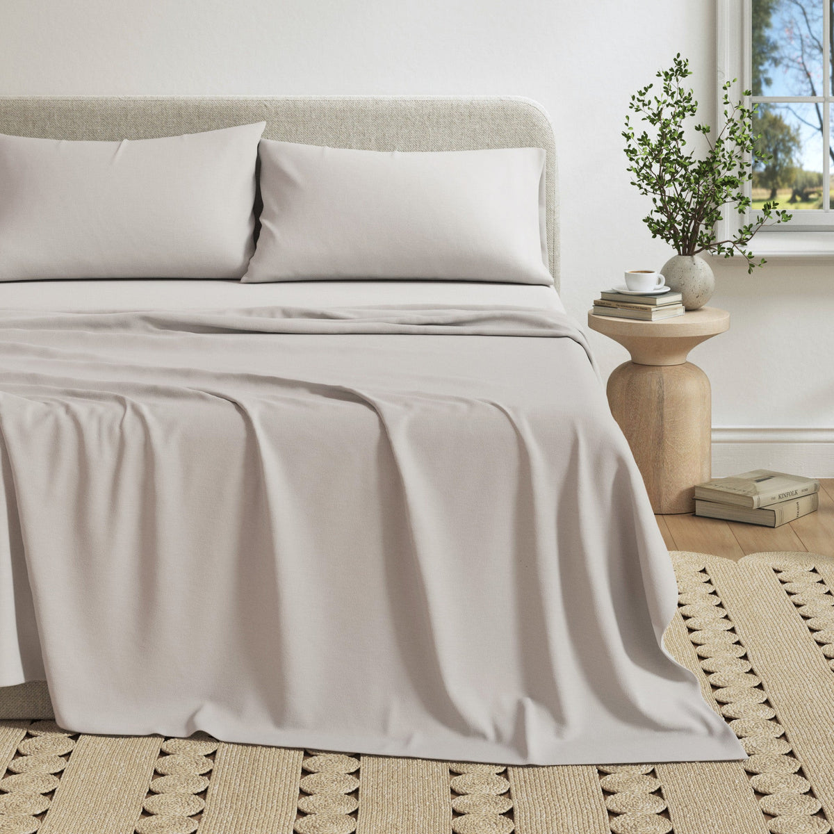 Heathered Jersey Knit Sheet Set – Carmen Collection – view 22