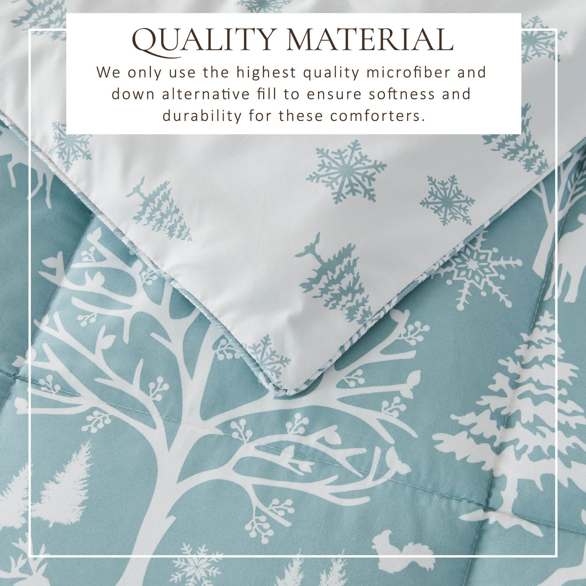 Reversible Holiday and Lodge Comforter and Sham Set – Odette Collection – view 50