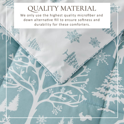 Reversible Holiday and Lodge Comforter and Sham Set – Odette Collection – view 50