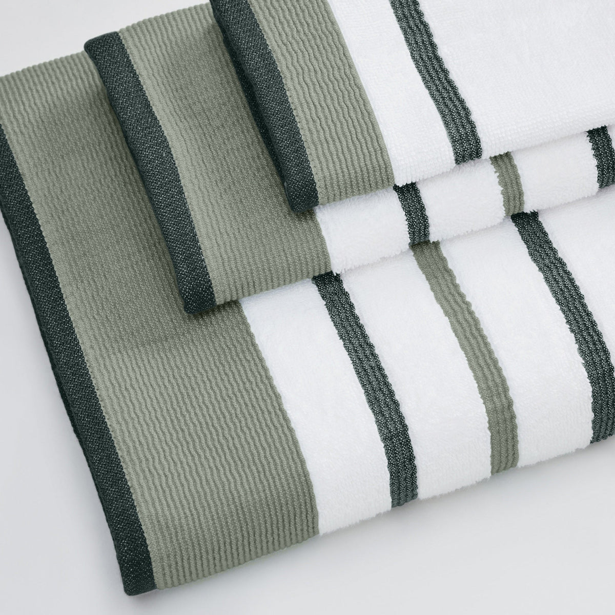 Decorative Cotton Stripe Bath Towel Set – Noelle Collection – view 122