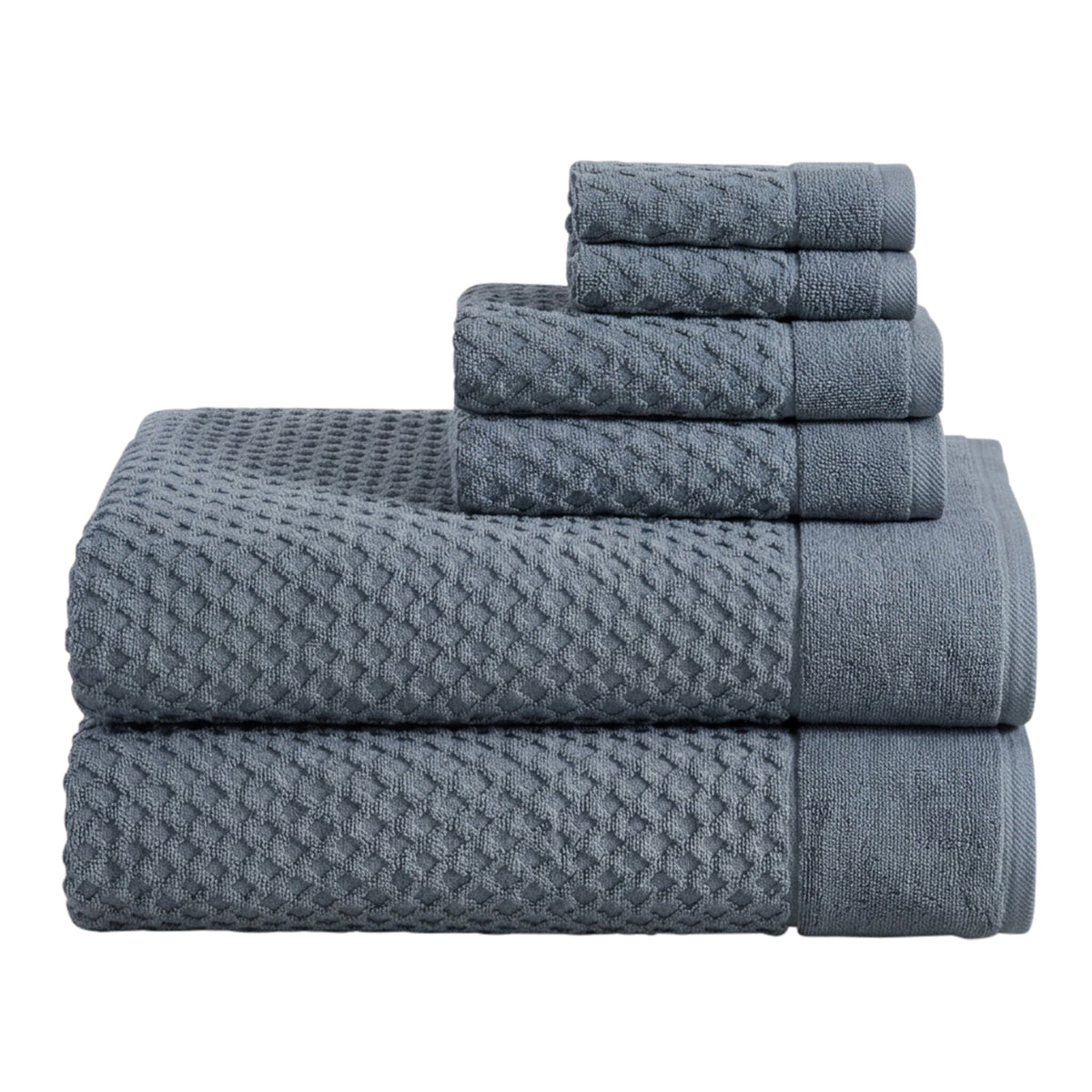 Cotton Diamond Waffle Weave Bath Towel Set – Grayson Collection – view 191