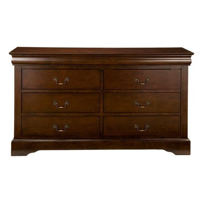West Haven Dresser in Cappuccino Brown with Antique Brass Hardware – view 2
