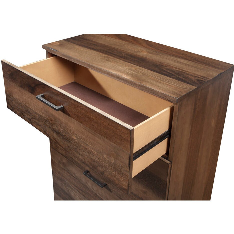 Weston Mahogany Wood Chest with Artisan Rustic Pine Finish – view 5