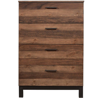 Weston Mahogany Wood Chest with Artisan Rustic Pine Finish – view 4