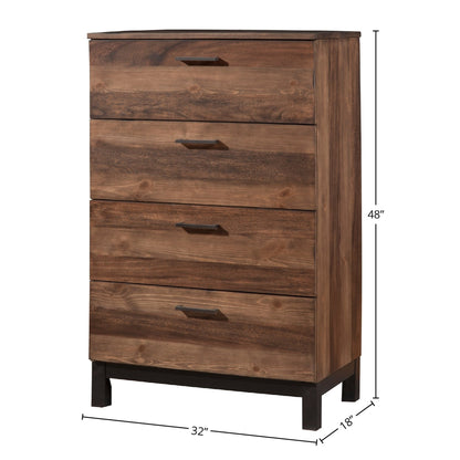 Weston Mahogany Wood Chest with Artisan Rustic Pine Finish – view 6