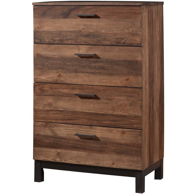 Weston Mahogany Wood Chest with Artisan Rustic Pine Finish – view 3