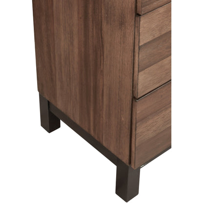 Weston 6-Drawer Dresser in Rustic Pine with Black Base – view 6