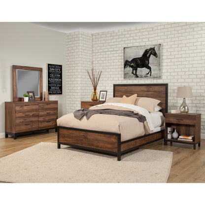 Weston 6-Drawer Dresser in Rustic Pine with Black Base – view 9