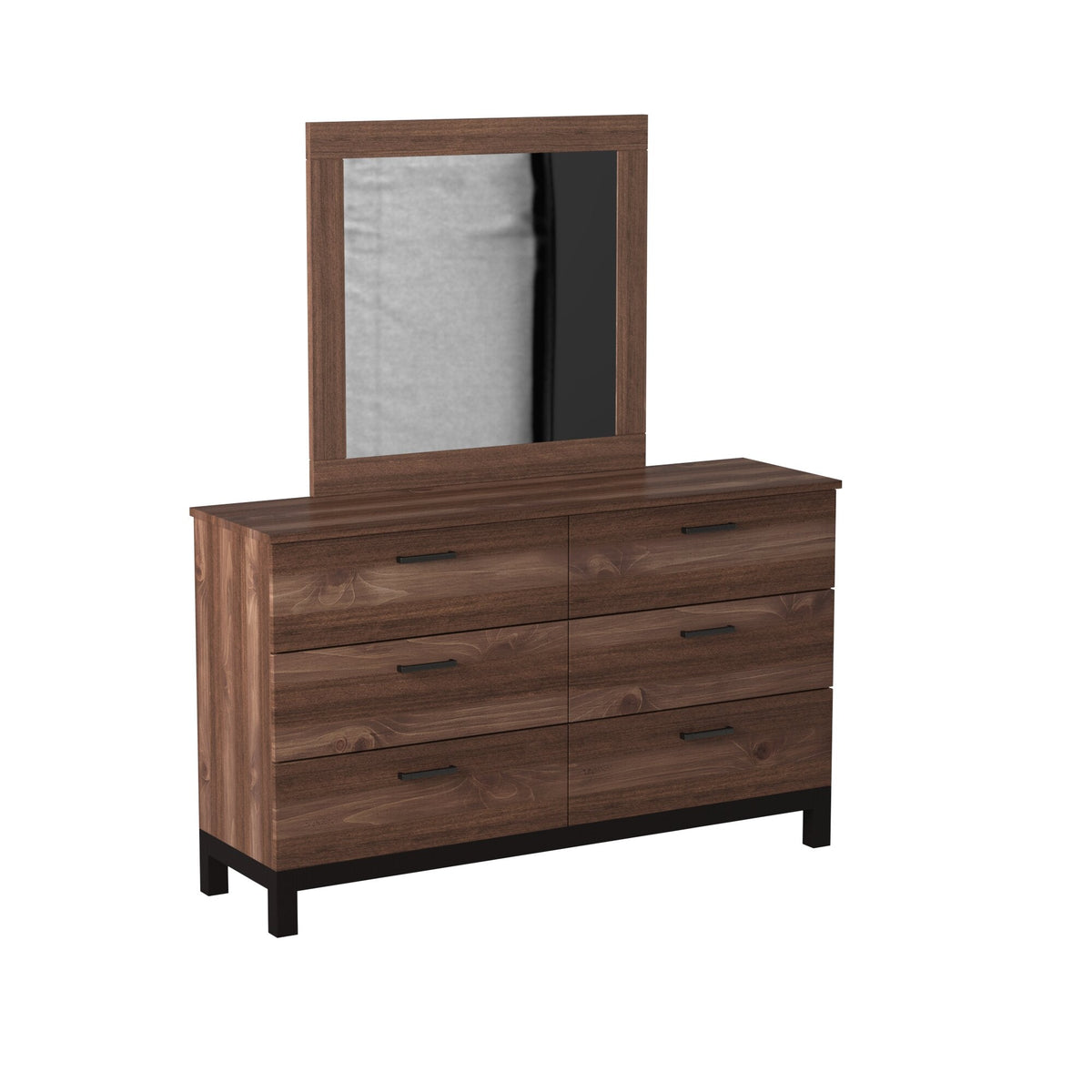 Weston Dresser and Mirror in Rustic Pine Weathered Mahogany – view 4