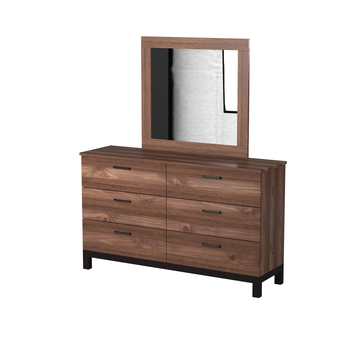 Weston Dresser and Mirror in Rustic Pine Weathered Mahogany – view 3