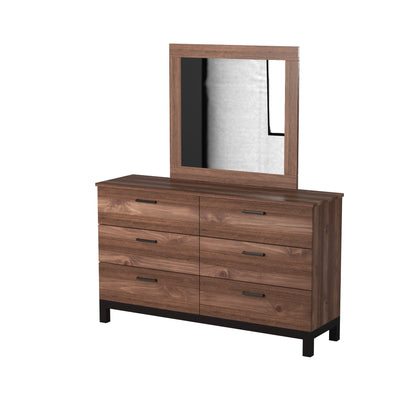 Weston Dresser and Mirror in Rustic Pine Weathered Mahogany – view 3