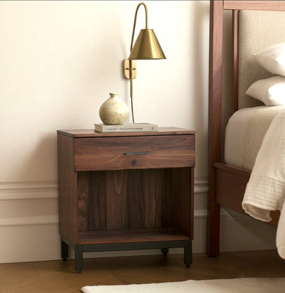Mahogany Wood Weston Nightstand with Storage Drawer