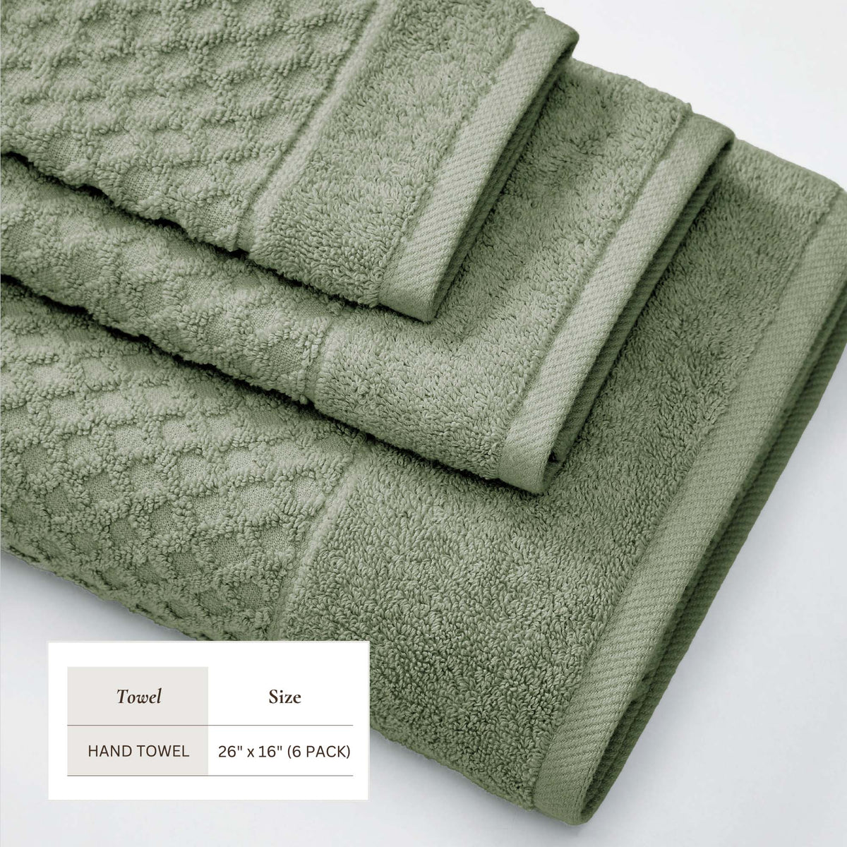 Cotton Diamond Waffle Weave Bath Towel Set – Grayson Collection – view 71