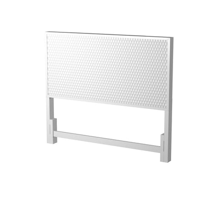 White Pearl Textured Headboard with Mahogany Border – view 6