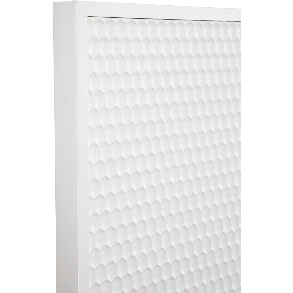 White Pearl Textured Headboard with Mahogany Border – view 7