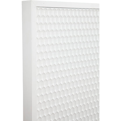 White Pearl Textured Headboard with Mahogany Border – view 7